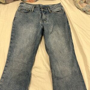 Brandy Melville - Wide Leg Medium Wash Jeans - Size S (2)